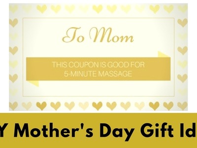 Last Minute DIY Mother's Day Gift Idea: Free Downloadable Massage Coupon - Massage Monday #341