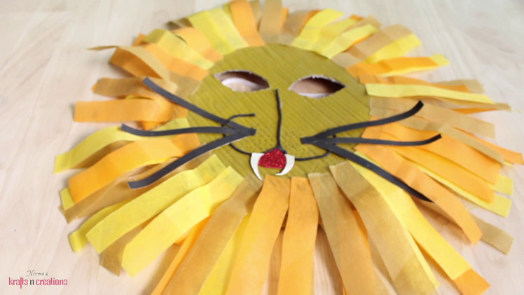 Lion Mask for Kids from a Paper Plate - DIY Krafts n Creations