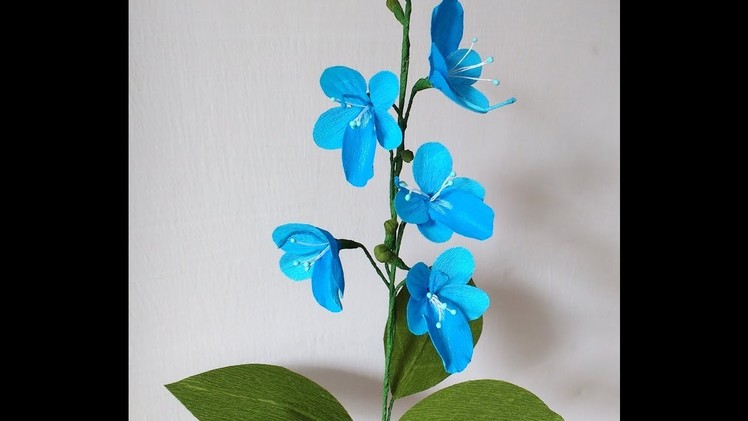 Paper Flower Blue Butterfly Bush \ Rotheca Myricoides (flower # 155)