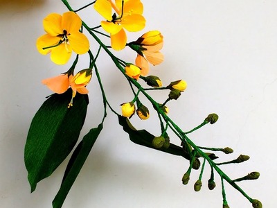 Paper Flowers Cassia Fistula \ Golden Shower ( flower # 152)