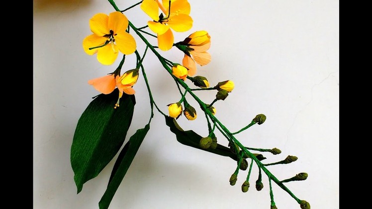 Paper Flowers Cassia Fistula \ Golden Shower ( flower # 152)