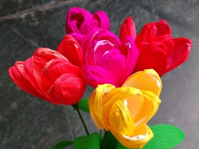 Paper Flowers Easy Twisted Paper Tulips for Mother's Day(flower # 147)