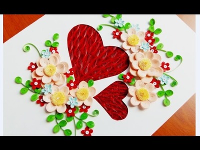 Quilling Heart For Valentine's Day Gift Ideas 5. Paper Card