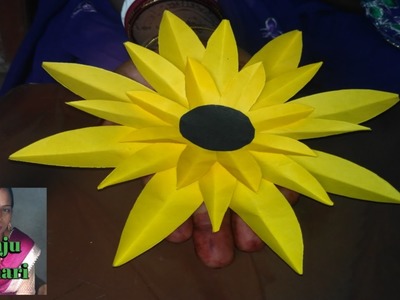 Sunflower Making With Paper. Art Paper Flower (Easy & Quick Tutorial)