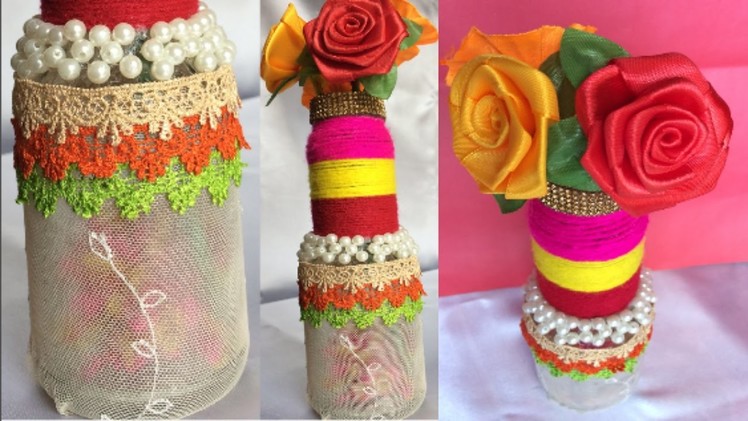Thrown Glass Bottle Flower Vase | DIY Creative Antique Life Hacks