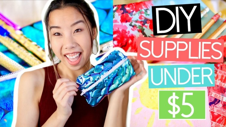 5 DIY BACK TO SCHOOL SUPPLIES UNDER $5! Pencil Cases, DIY Notebooks, Pencils, ETC! | Emily Dao