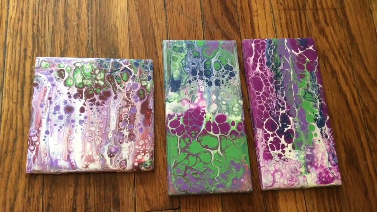 Acrylic pouring over an existing pour, DiY Abstract art