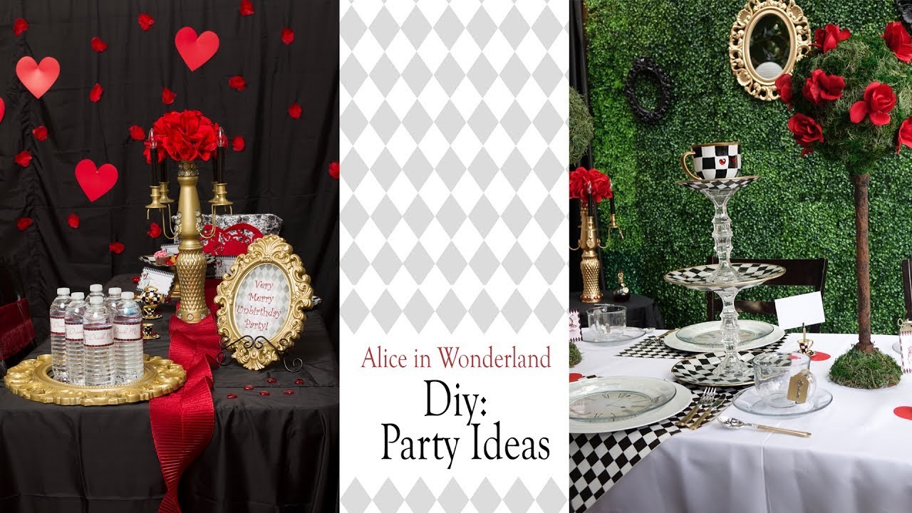  ALICE  IN WONDERLAND  DIY  PARTY  IDEAS 