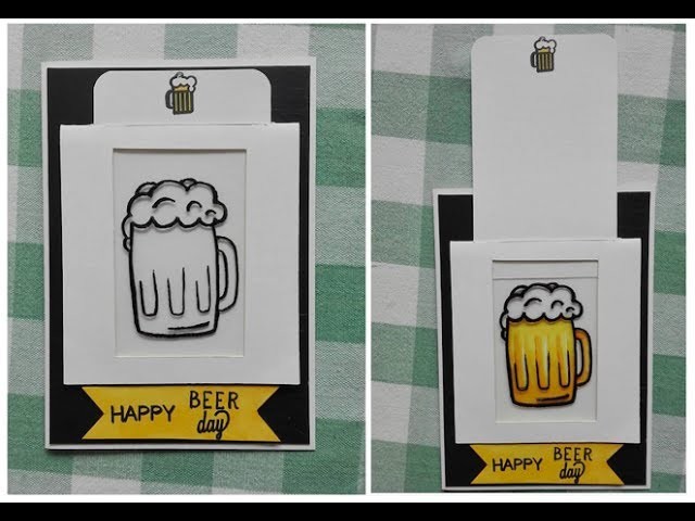 Awesome beer slider card DIY every man will love ! birthday & father's day