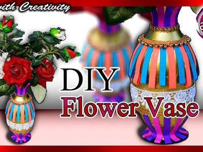 Best out of Waste | Plastic bottle Flower Vase | Flower pot | DIY | Art with Creativity 248