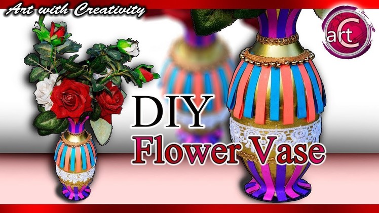 Best out of Waste | Plastic bottle Flower Vase | Flower pot | DIY | Art with Creativity 248