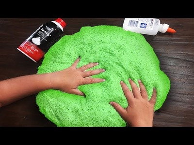Blindfolded No Bowl Slime Challenge! It goes wrong! How to make DIY Fluffy Slime!