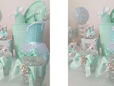 BLING AND GLAM BABY SHOWER DIY.LGHTS HIGHLY REQUESTED TIFFANY INSPIRED