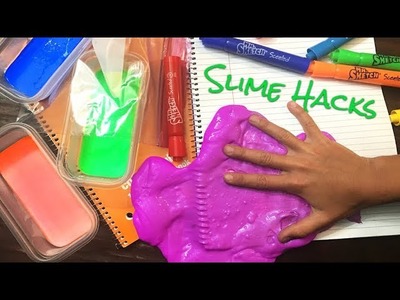 Coolest Back to School SLIME HACKS! DIY School Supply Slime! 2 Slime hacks you've never seen!