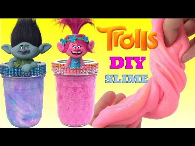 D.I.Y. TROLLS Poppy Vs. Branch Slime Challenge, Ooze In Real Life IRL, Fun Kids Craft. TUYC