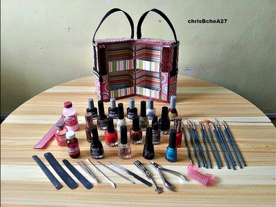 DIY# 65 Hand Carry Nail Polish Organizer From Recycled