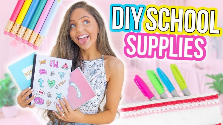 DIY BACK TO SCHOOL SUPPLIES! Notebooks + Pencil Cases 2017!