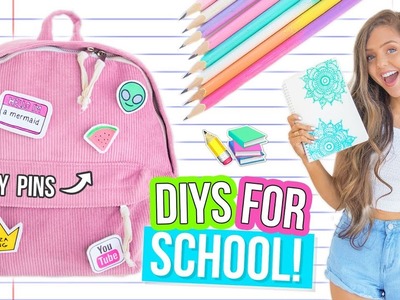 DIY BACK TO SCHOOL SUPPLIES! Notebooks, Clothing & Decor 2017!
