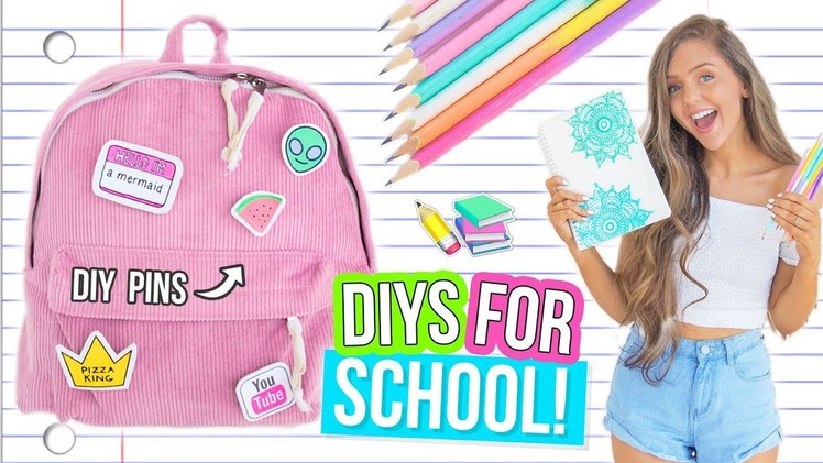 DIY BACK TO SCHOOL SUPPLIES! Notebooks, Clothing & Decor 2017!