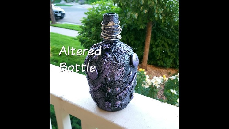 DIY-Beautiful Altered Bottle from Found Treasures
