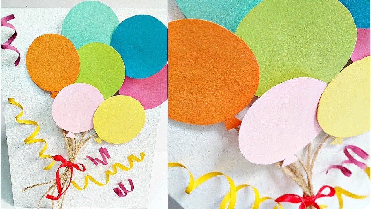 DIY Birthday Card. Handmade card for birthday, Balloon Bash Birthday Card Step by Step