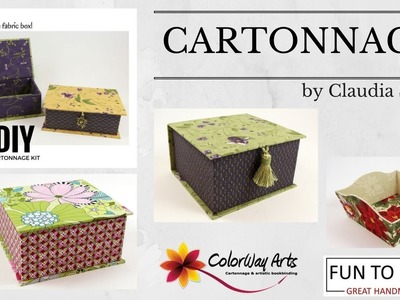 DIY cartonnage fabric boxes kits