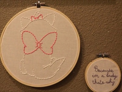 DIY Disney Aristocats Embroidery Wall Decor