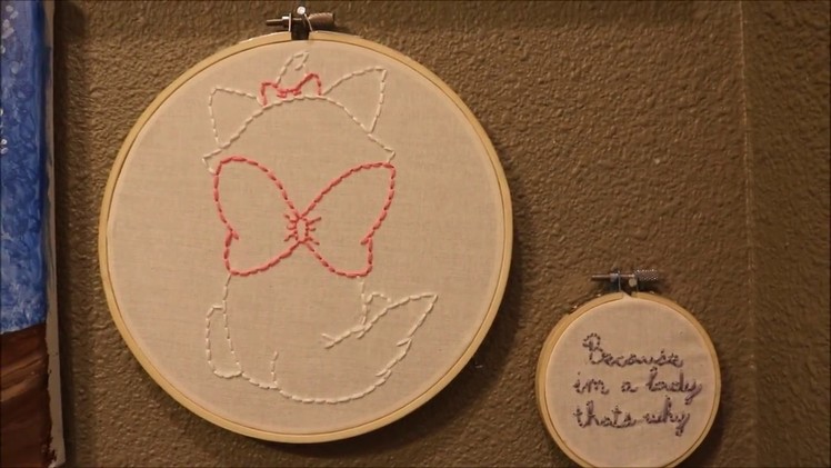 DIY Disney Aristocats Embroidery Wall Decor