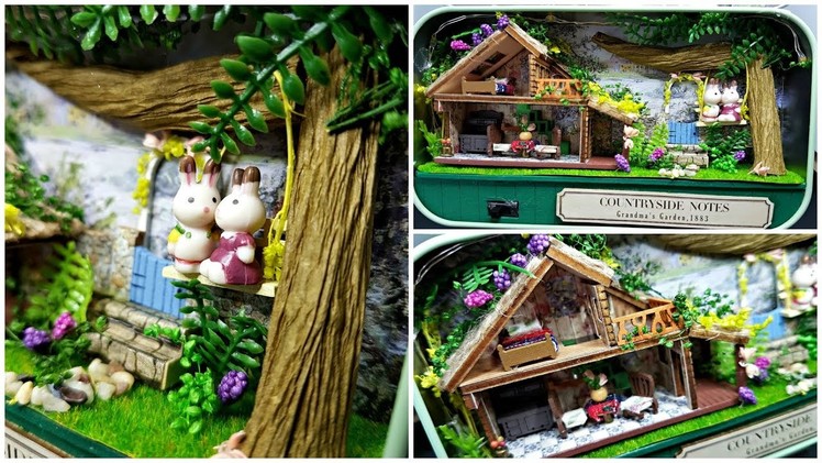 DIY Dollhouse Miniature Tin Box - "Countryside Notes"