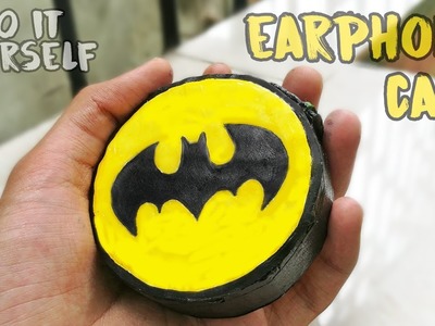 DIY Earphone Case using Cardboard | Batman Earphone case.Holder | Earphone Holder Hack! [2017]