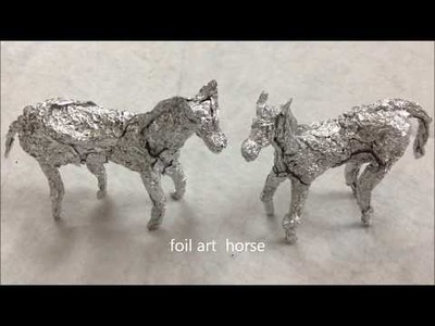 Diy  foil art   horse