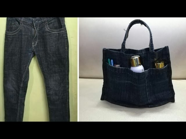 DIY Handbag.Purse Organizer From Old Jeans | Anupama Jha