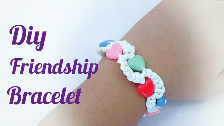 DIY Heart Friendship band.  Bracelets.  Easy DIY Bracelet Projects