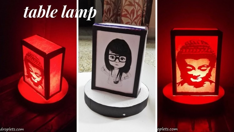 DIY: How to make table lamp  | Table lamp from waste material