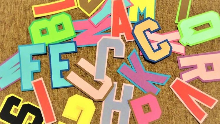DIY Letters A to Z using Craft Foam