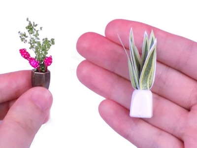 DIY Miniature Dollhouse Plants ???? How to Make Miniature Dollhouse Things