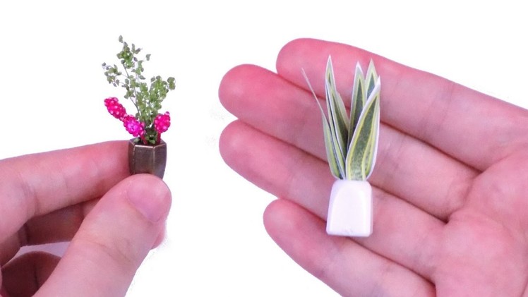 DIY Miniature Dollhouse Plants ???? How to Make Miniature Dollhouse Things