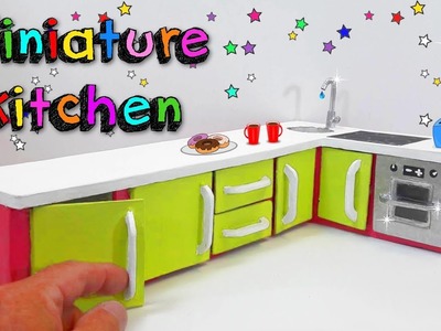 DIY Miniature kitchen   crafts for dolls   dollhouse DIY