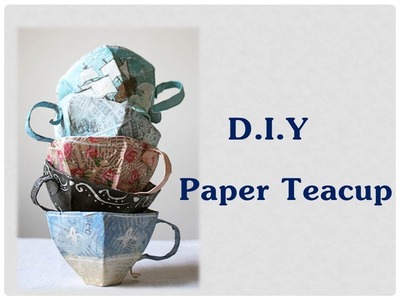 DIY - Origami Tea Cup. Cup and Saucer (Very Easy)
