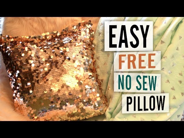 DIY Pillow - Easy, Free, No Sew