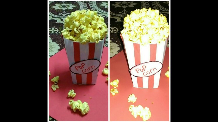 DIY popcorn box || How to make diy popcorn box in easy way
