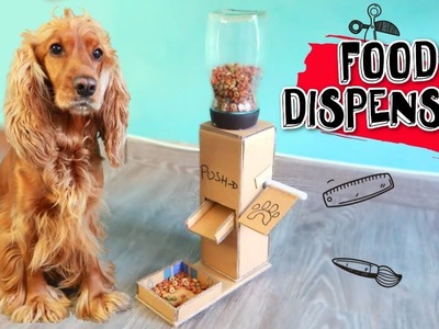 DIY Puppy Dog Food Dispenser from Cardboard at Home  - Puppy Crafts