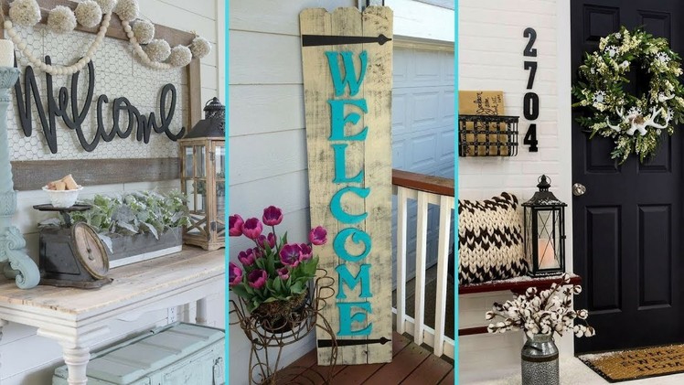 ❤ DIY Shabby Chic Style Front Porch Welcome Signs ❤ | Home decor & Interior design| Flamingo Mango