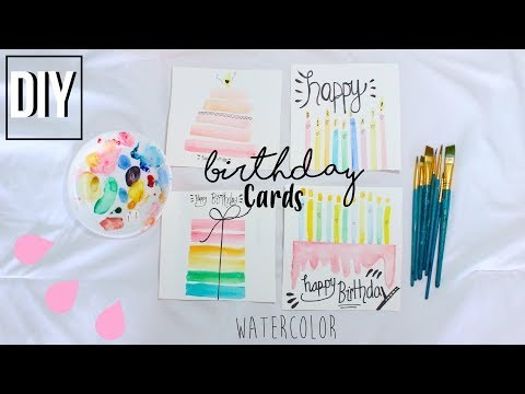 DIY Watercolor Birthday Cards | Grace Belle