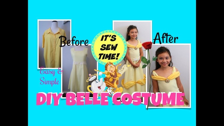 EASY AND SIMPLE DIY BELLE COSTUME | SEWING FOR BEGINNERS