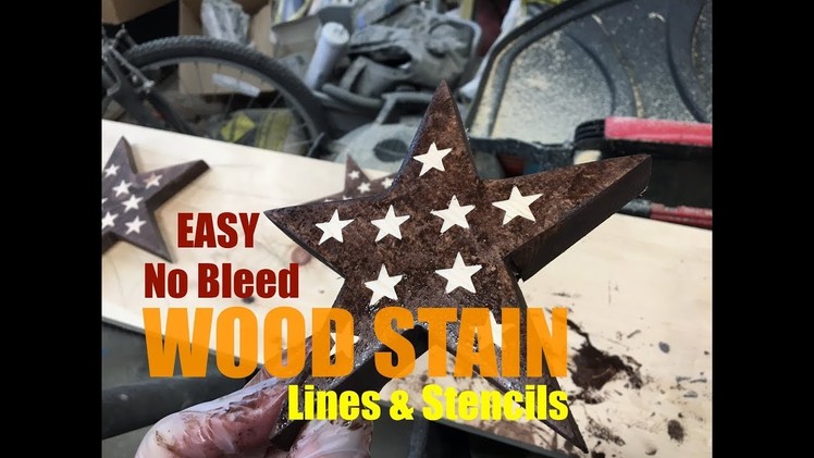 Easy DIY No Bleed Wood Stain lines and stencils