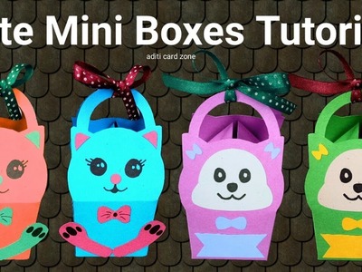 Easy handmade box | Diy boxes | Diy mini boxes | Cartoon boxes tutorial | Paper box tutorial |
