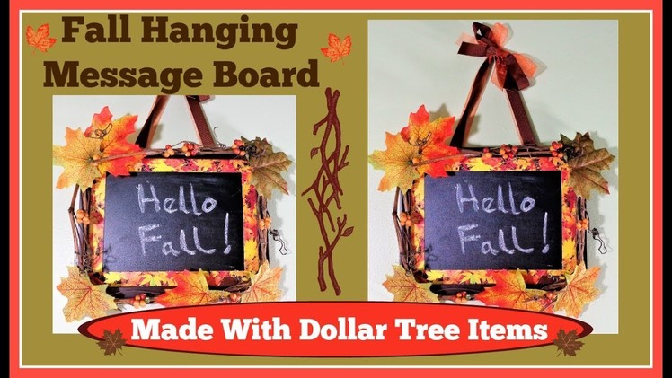 ????Fall Decoration. Hanging Message Board Easy DIY ????