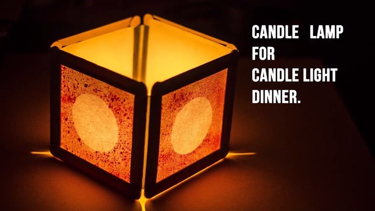 How to make a Candle Lamp for Candle light dinner |DIY beautiful candle lamp|