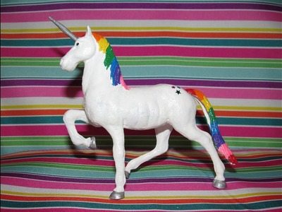 How to make a Rainbow Unicorn! Dollar Tree Horse DIY